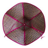 Foldable woven straw hat