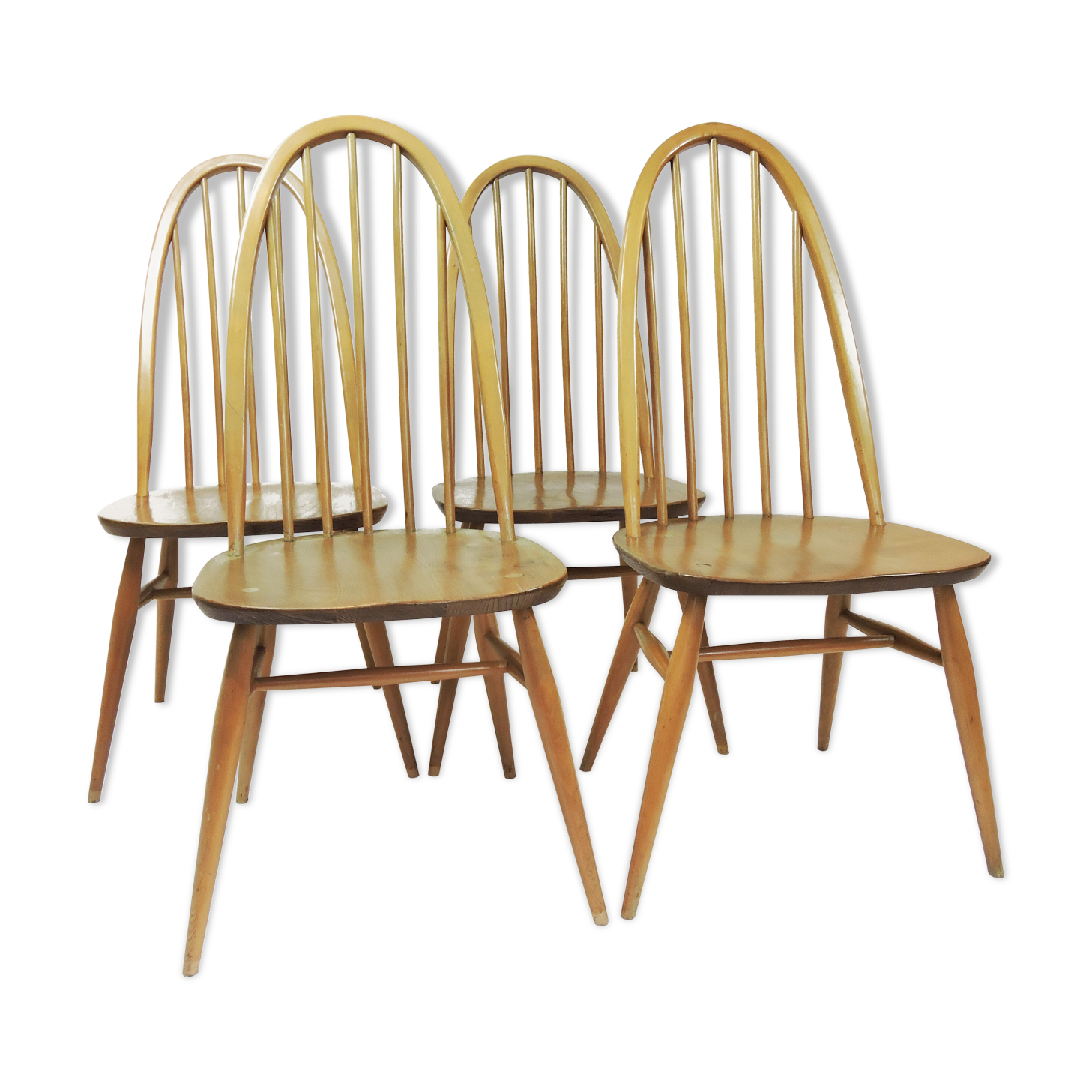 Ensemble de 4 chaises de salle à manger de Lucian Ercolani, des années 1960
