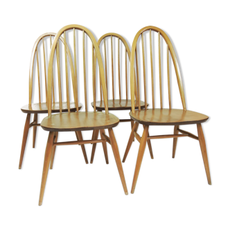 Ercol Quaker dining chairs, set of 4, 1960s