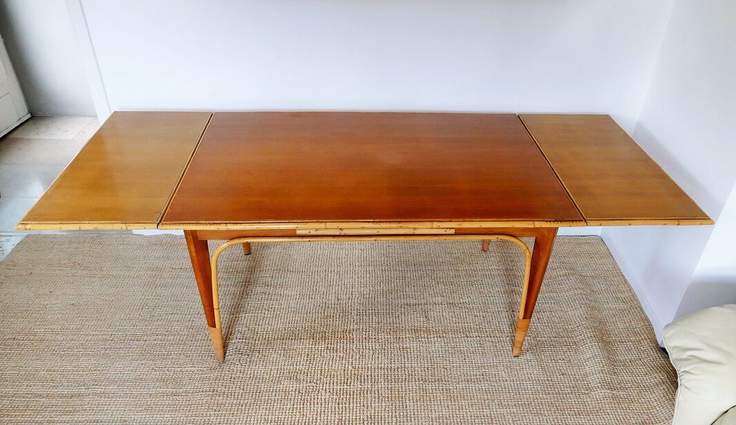 Rattan extension table