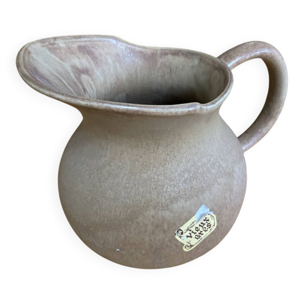 Pichet ancien vieux gres beige années 60 made in france vintage #e340