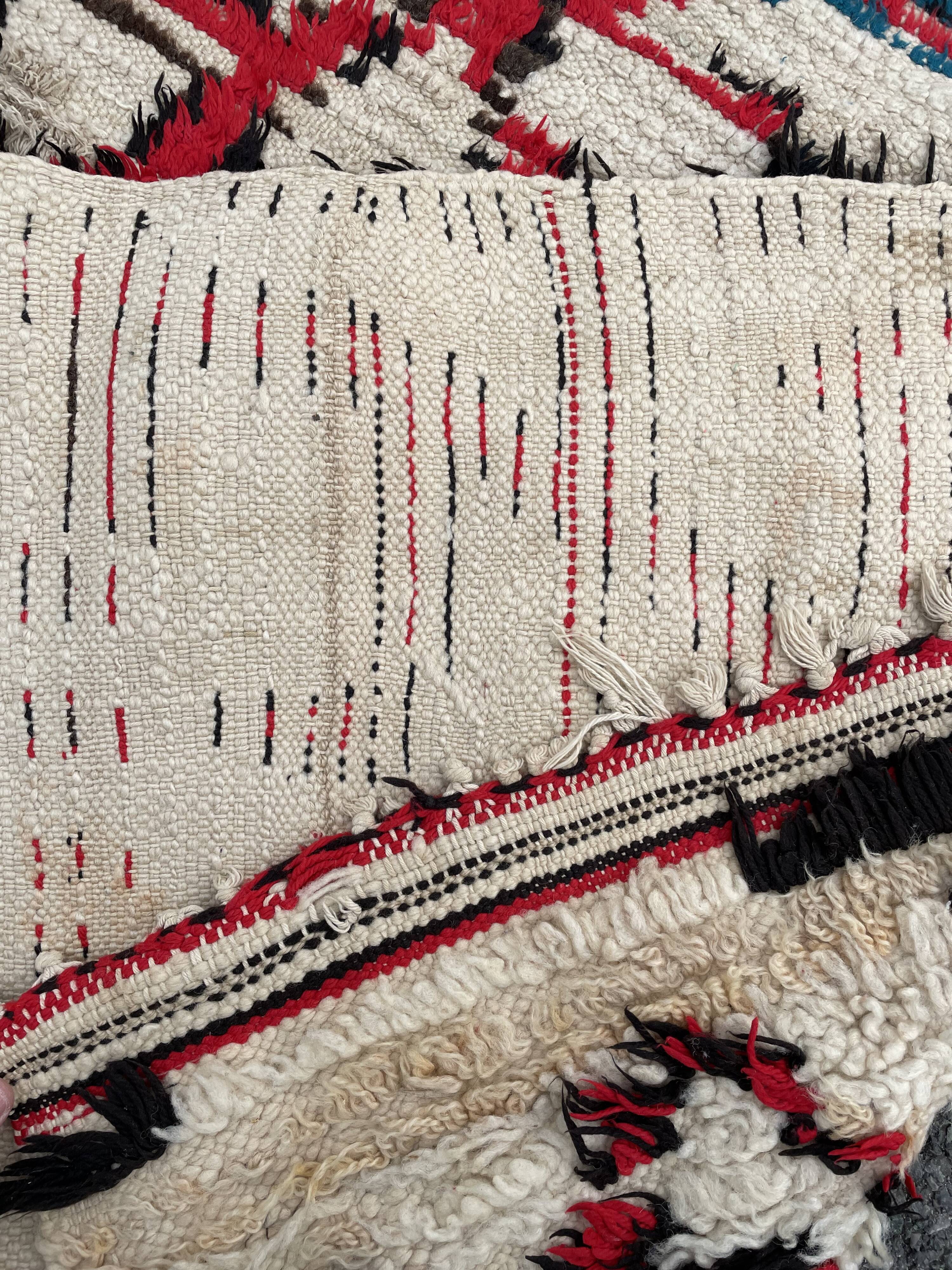 Berber rug Azilal vintage red