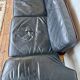 Canape seltz orme et cuir design 1960