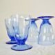 4 verres bleu myosotis