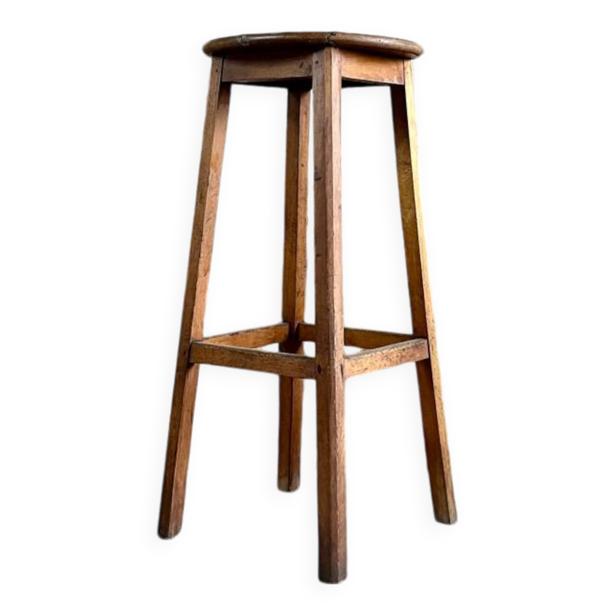 High wooden stool