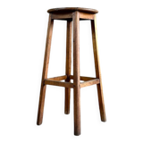 High wooden stool