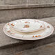 Duo of old plates Condé Longchamp – Terre de Fer, floral decoration & in
