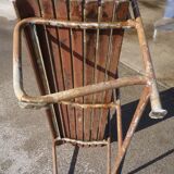 Barge bench in wood and iron