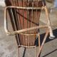 Wood and iron barge bench