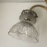 Double wall lamp in bronze and crystal tulips