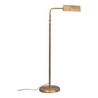 Sölken Leuchten Brass library floor lamp 1970s Germany