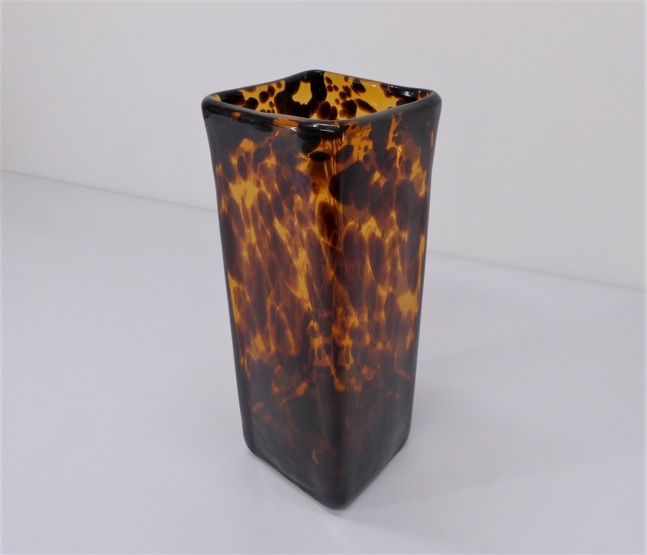 Amber Murano glass vase