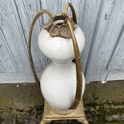 Porcelain and bronze vase