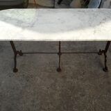 Table bistro double ep art deco 1930 cast marble