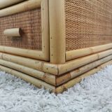 Rattan and bamboo dresser