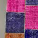 Distressed vintage turkish patchwork rug 219x150 cm wool medium