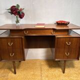 Mid-Century Retro Vintage Teak Floating-Top Desk by GPlan E. Gomme – 1960