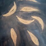 Oil painting on wood signed “golden autumn leaves”