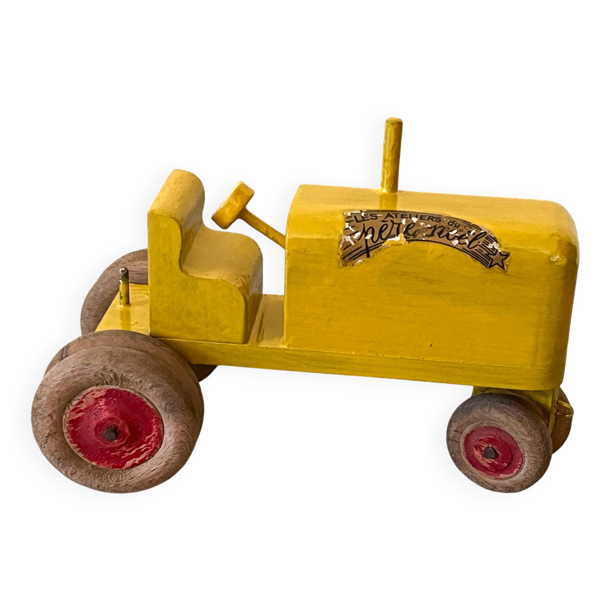 Wooden tractor from the French brand "Ateliers du Père Noël"