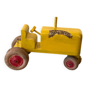 Tracteur en bois de la marque française "Ateliers du Père Noël"