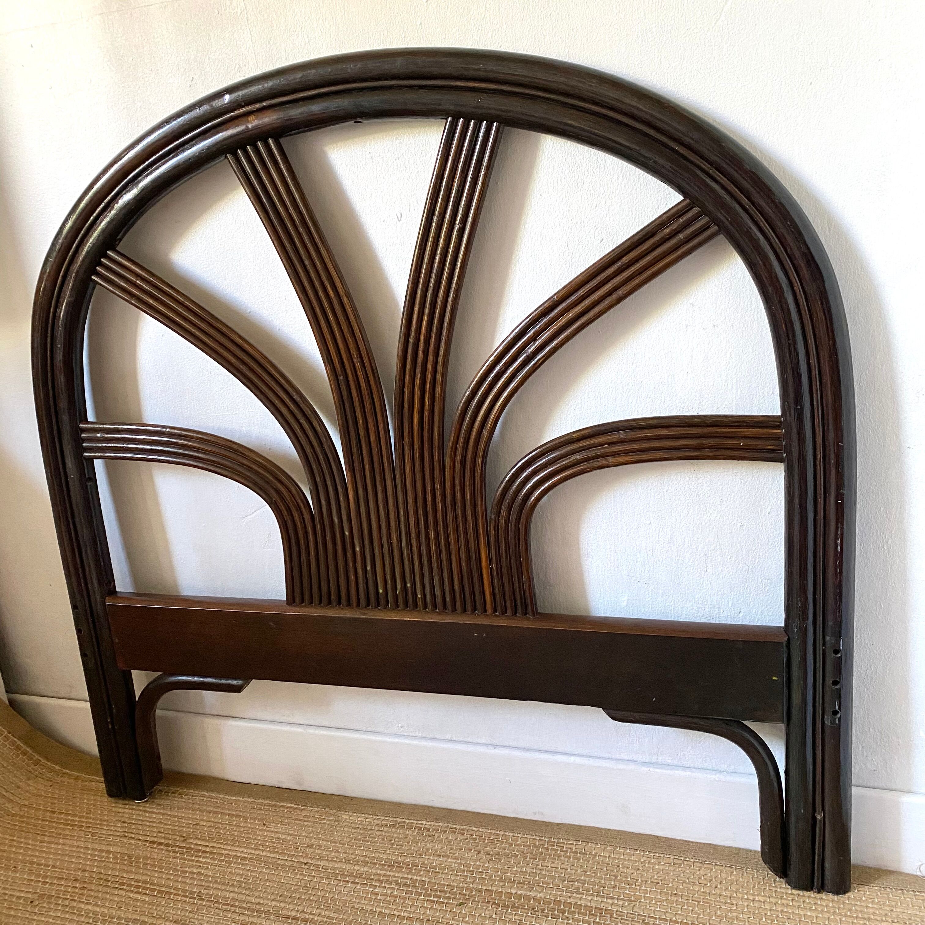 Vintage rattan headboard