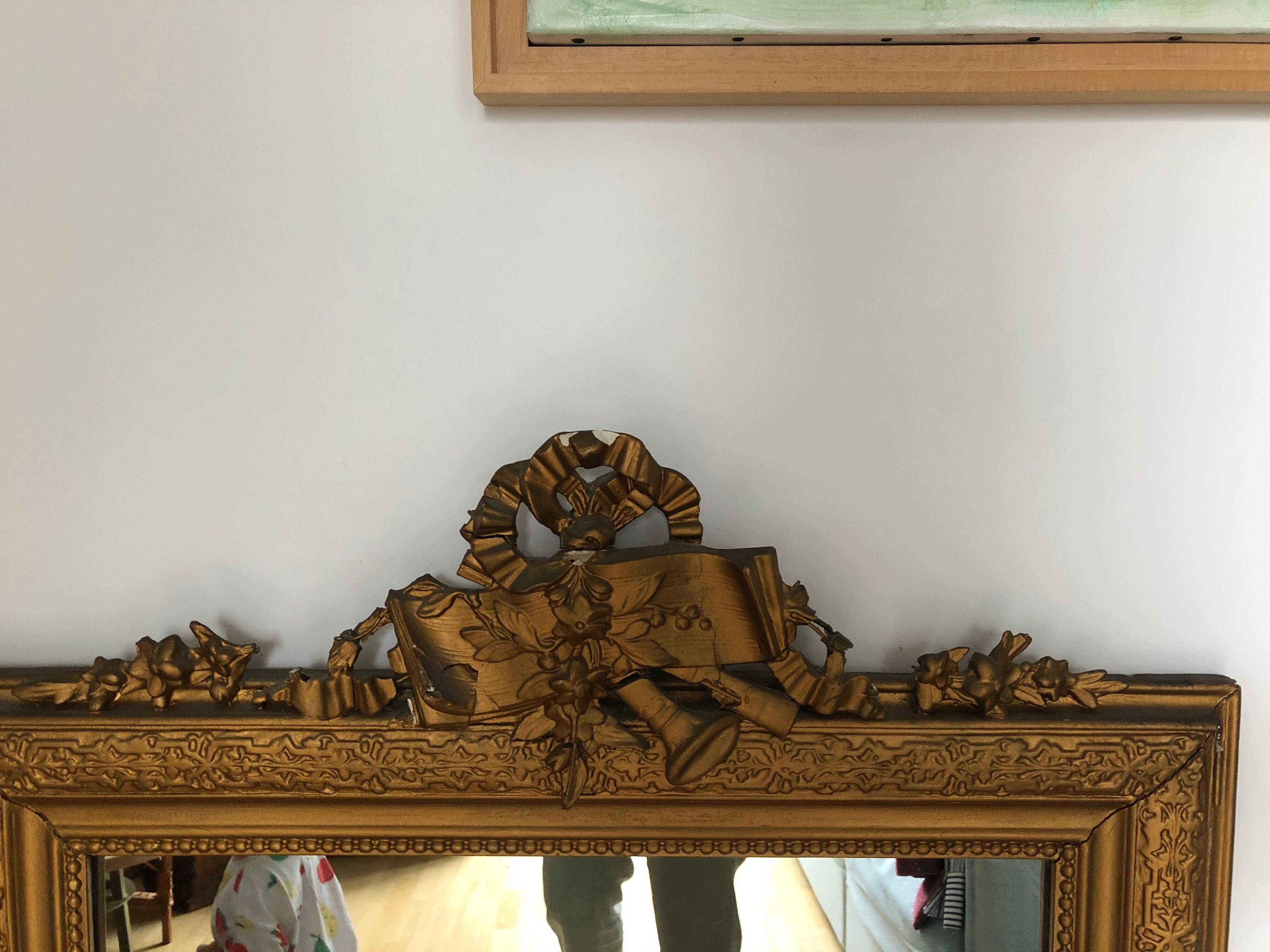 Vintage old mirror 119x76cm