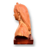 Bust of a woman with terracotta veil signed Alexandre