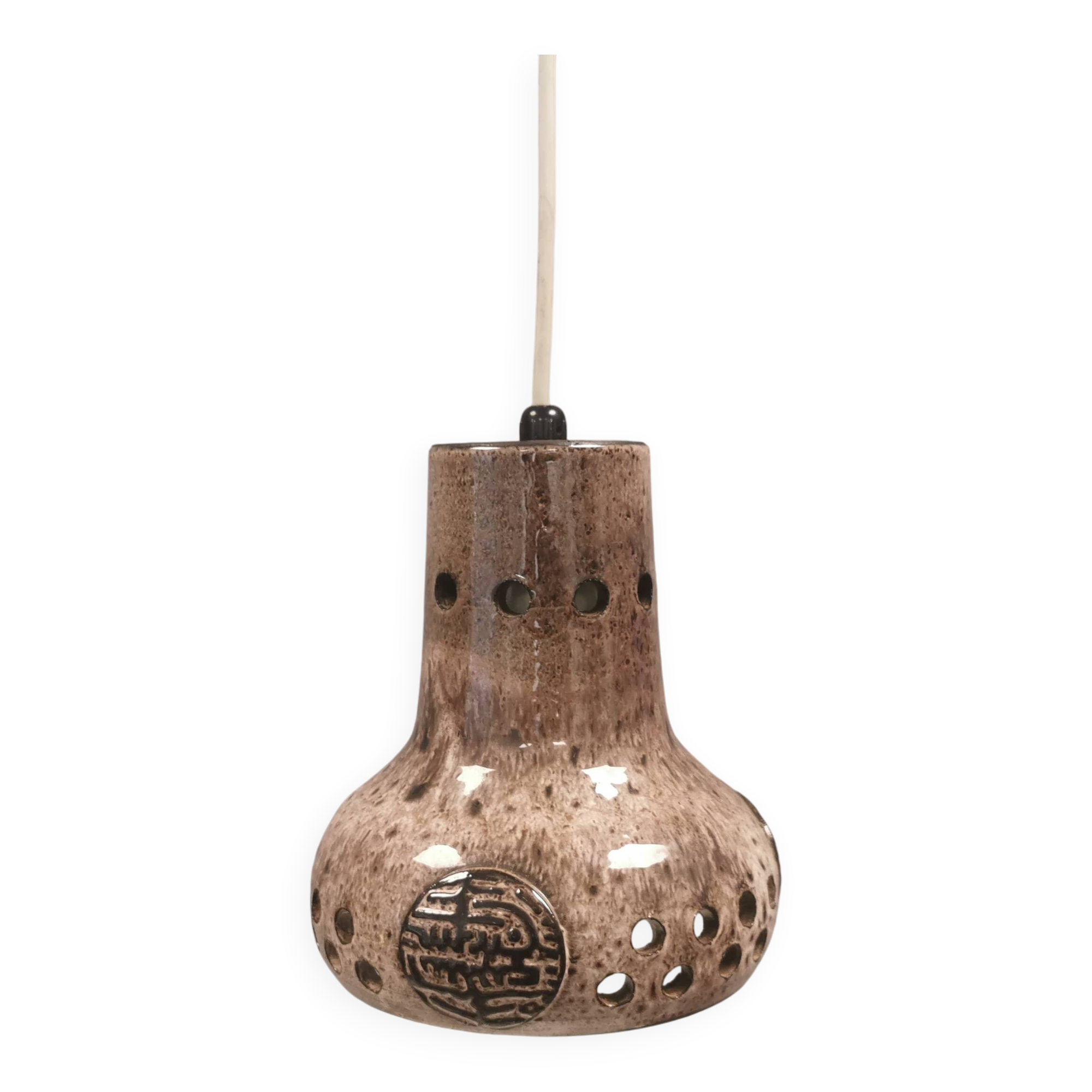 Small ceramic hanging lamp, Danish and from the 1980s.