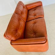 Vintage Danish mid-century cognac leather 2-seater sofa by Sigurd Resell