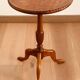 Tripod pedestal table in 20th century stained beech