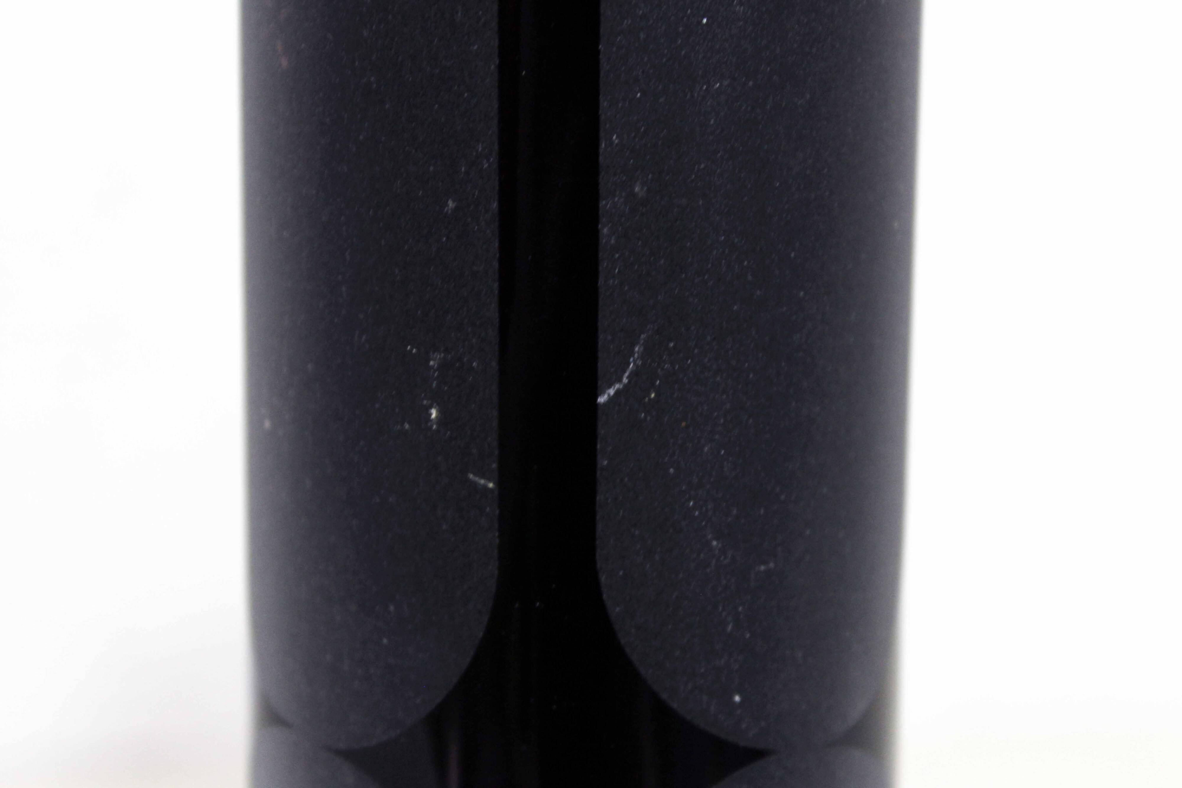 Frosted black Murano glass vase