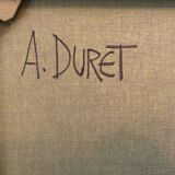 View of the village signed Duret