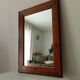 Vintage Art Deco wooden mirror from the 1950s.