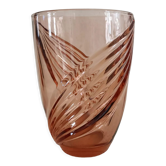 Pink glass vase