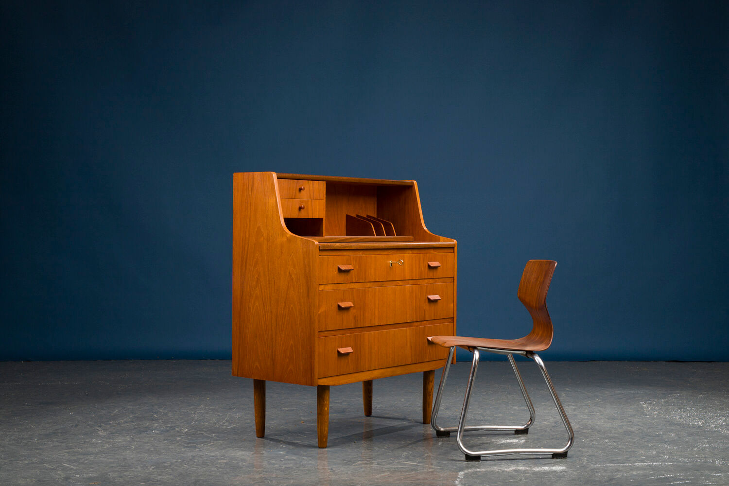 Vintage Danish Teak Secretaire 1960s