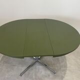 Extendable round table, foot chrome year 70