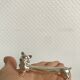 Silver metal knife holder