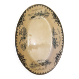 Oval dish in Iron Earth Emile Bourgeois
