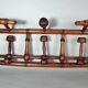 Old wooden wall coat rack turned bamboo style Good condition SB907