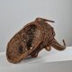 Vintage mid century wicker bull head sculpture