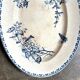 Sarreguemines oval dish in blue ironstone, "Carmen" service
