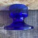 Pair of Vintage Cobalt Blue Moulded Glass Candle Holders #D991