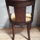Old Empire-style gondola chair. Wooden chair - gold velvet. L48cm