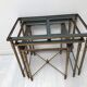 Tables with floorless smoked glass tray 50-60 years