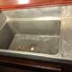 Oak counter bar and its back bistro glass bar 1900s/1930s