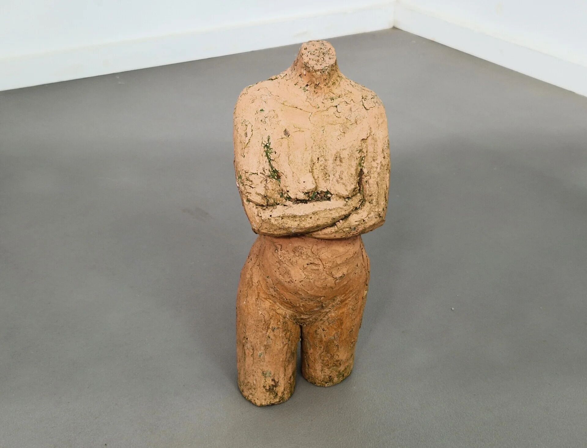 Vintage terracotta sculpture | Female torso
