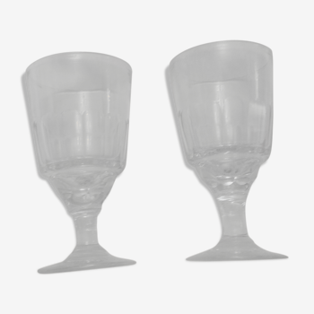 Lot de 2 verres bistrot vintage