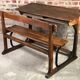 School desk in oak and iron frame 1930s