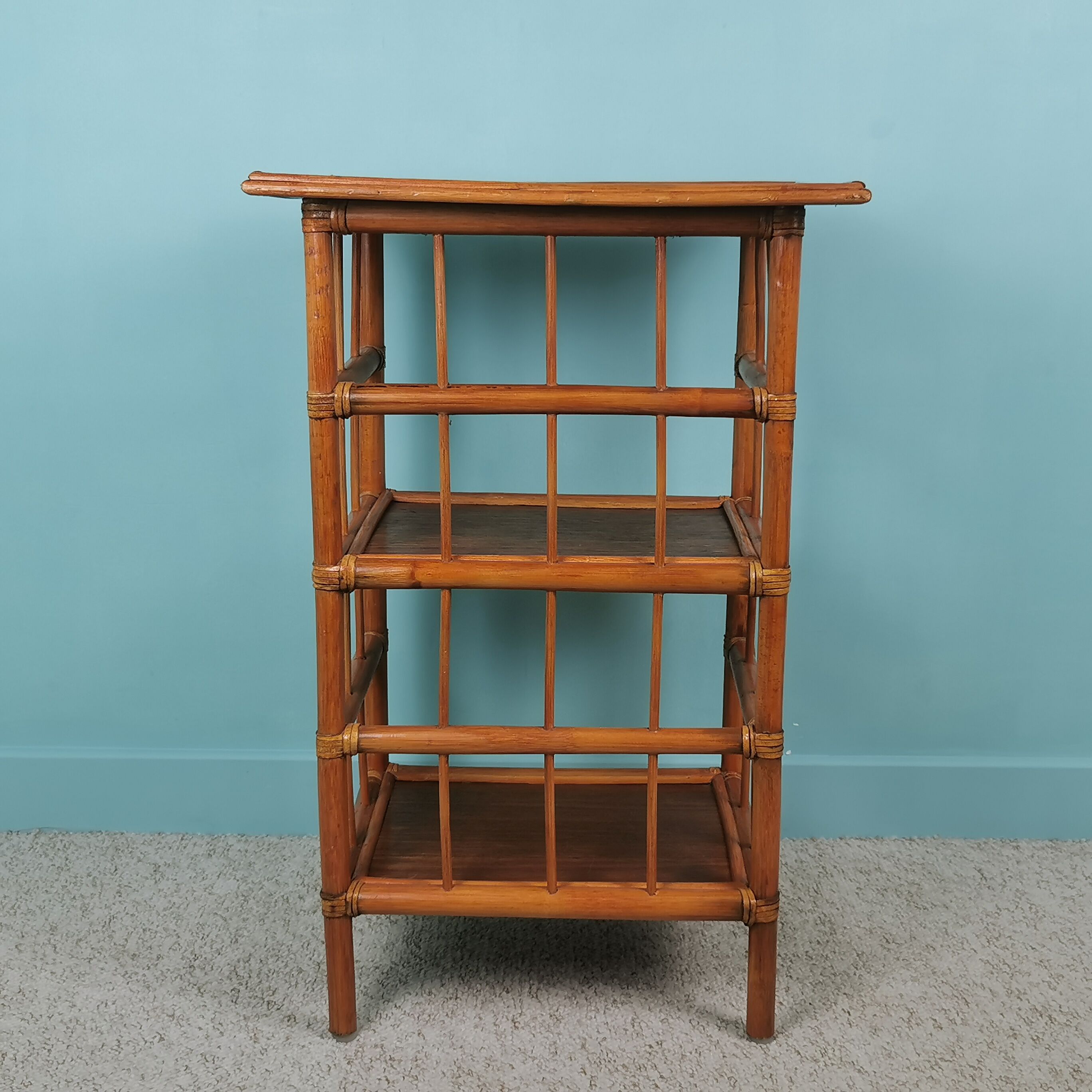 Rattan shelf