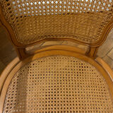 Caned cabriolet armchair – Classic chic style